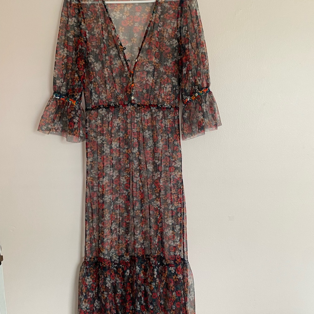LAIA Floral Sheer Maxi Dress